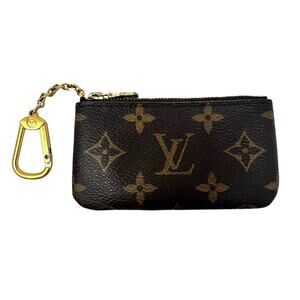 Louis Vuitton LV Monogram Key Coin Cles Zip Pouch Keychain